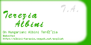 terezia albini business card